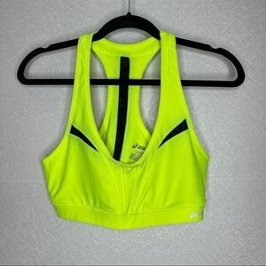 ASICS Racerback Neon Yellow Sports Bra L
